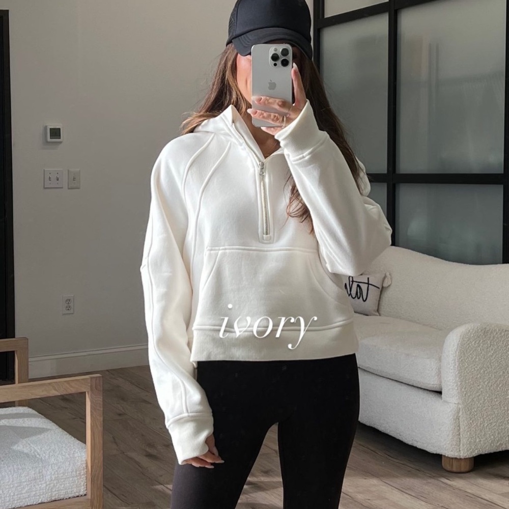 Talulah white quarter zip hoodie